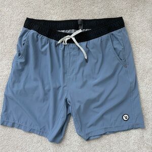 Vuori Men's Lined 7” Blue Athletic Shorts